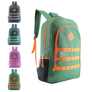 19" Premium Wholesale Backpack In 4 Colors - Bulk Case Of 24 Backpacks