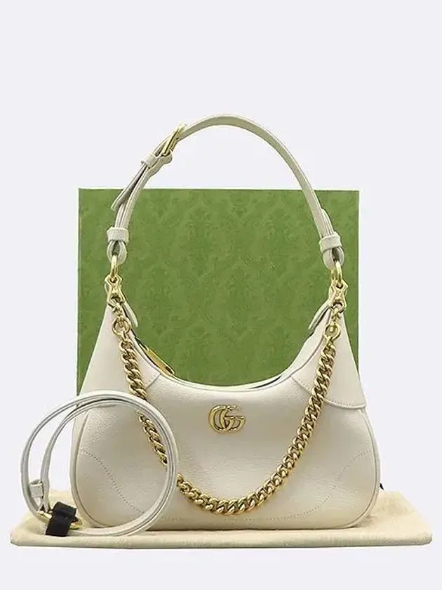 731817 Ivory color leather Aphrodite small chain shoulder bag cross strap 2WAY
