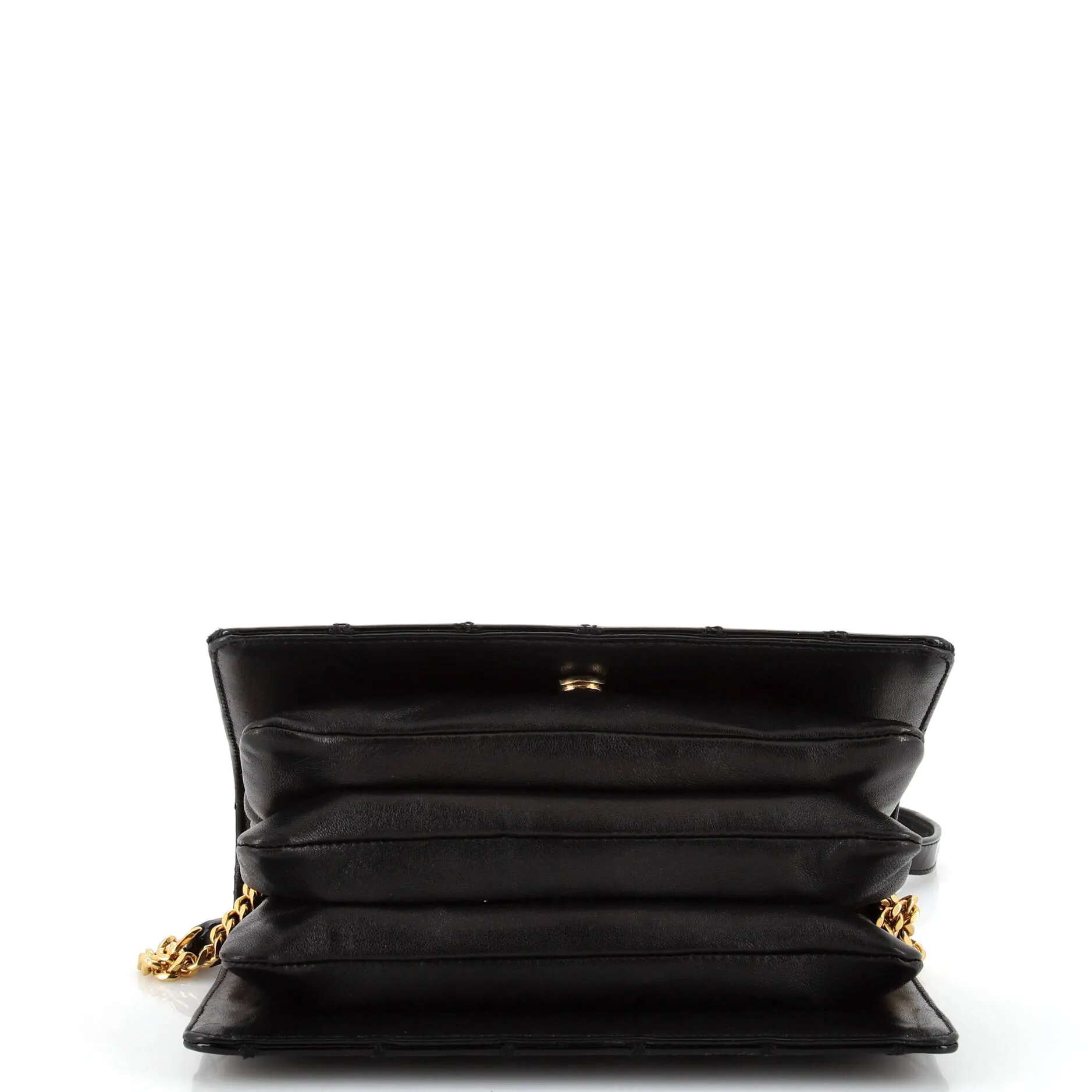 Angie Chain Shoulder Bag Quilted Patent Small
