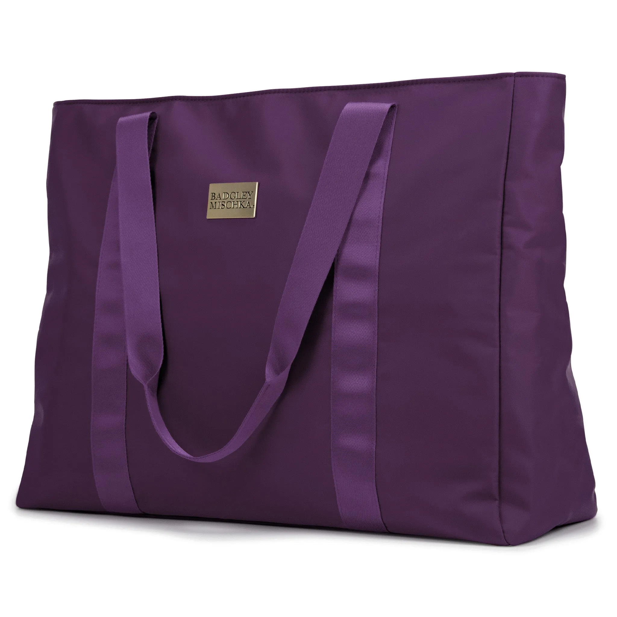 BADGLEY MISCHKA Nylon Weekender Travel Tote Bag | Aqua