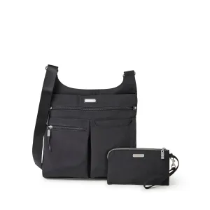 Baggallini On Track Crossbody with RFID Phone Wristlet