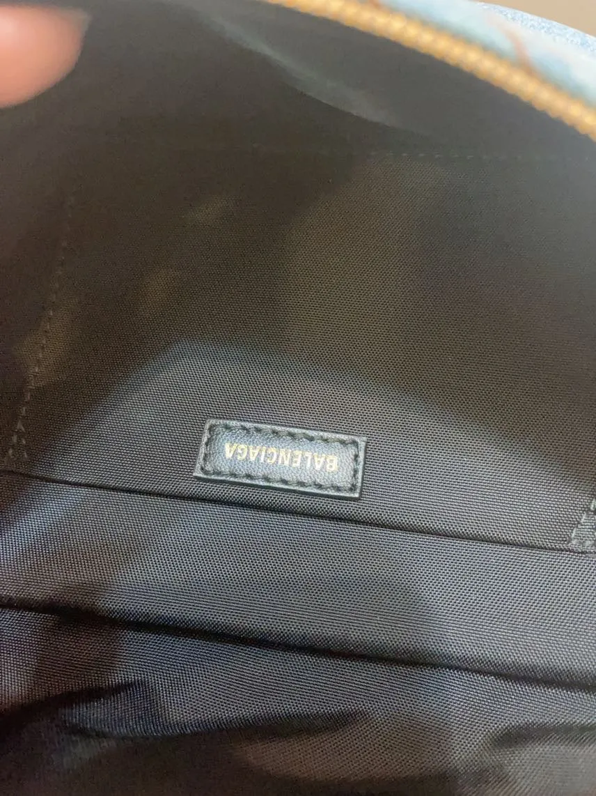 Balenciaga Denim Chain Bag in Blue - Preloved Shoulder Bag