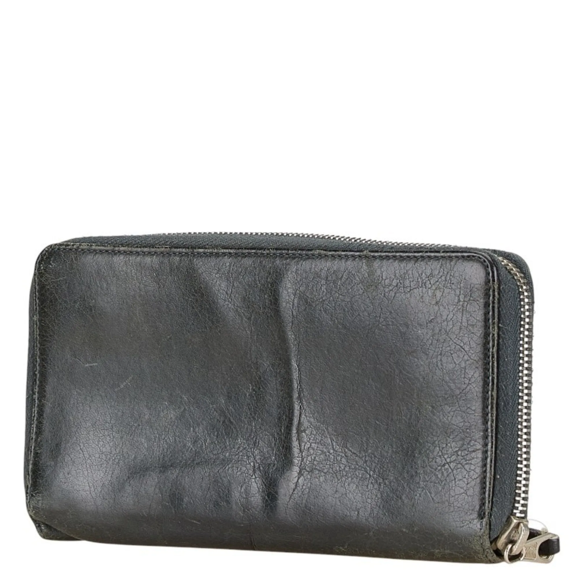 Balenciaga Leather Long Wallet (Bi-Fold) (Pre-Owned)