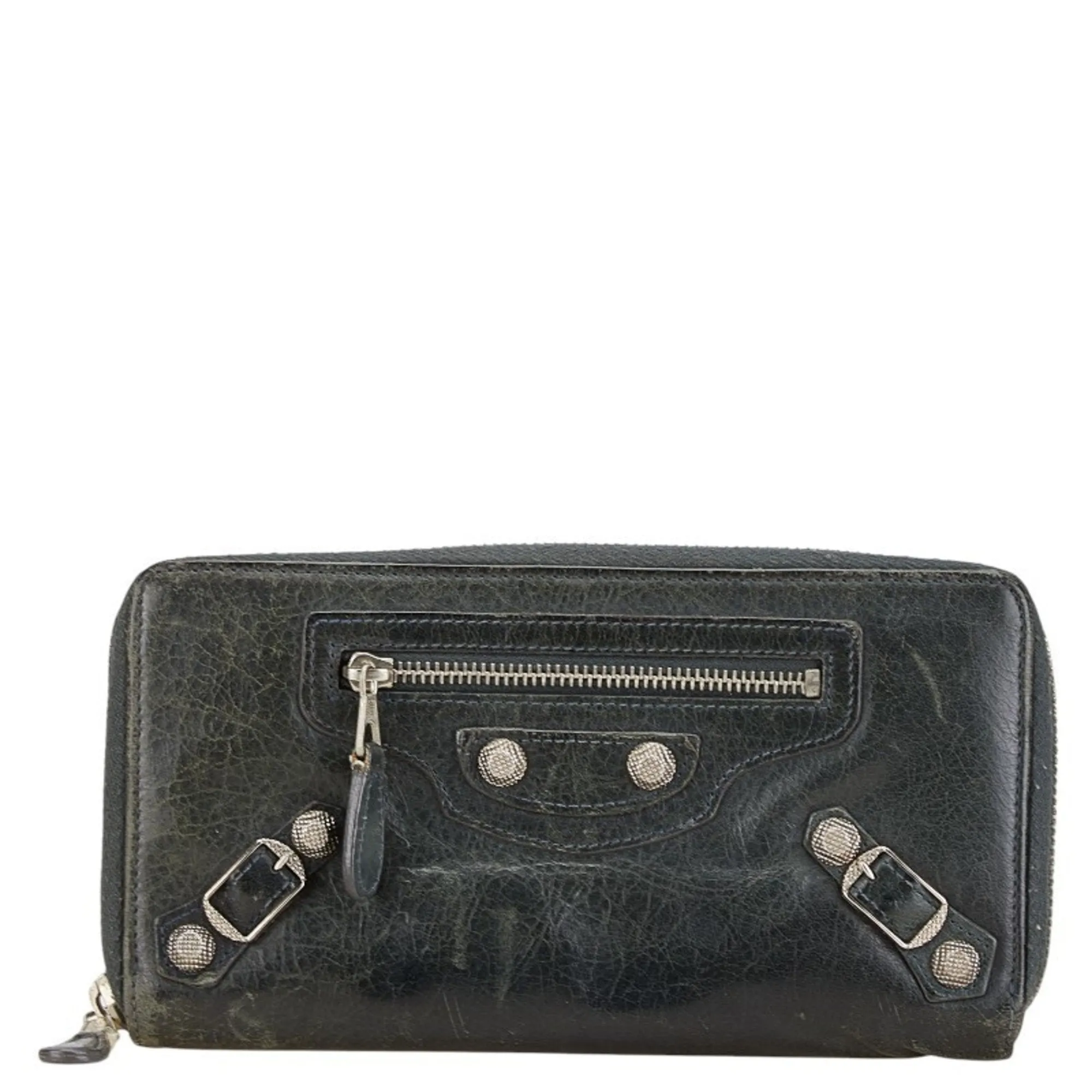 Balenciaga Leather Long Wallet (Bi-Fold) (Pre-Owned)