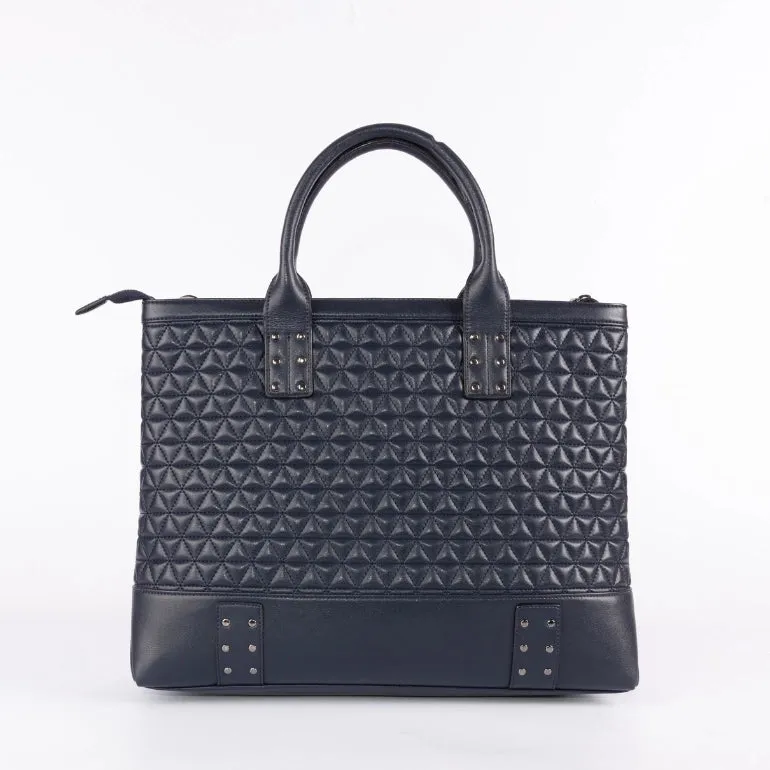 Balmain Domaine Quilted Leather Tote