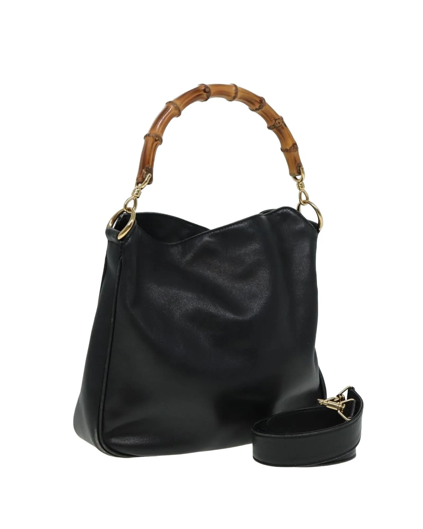 Bamboo Handle Shoulder Bag 1000L