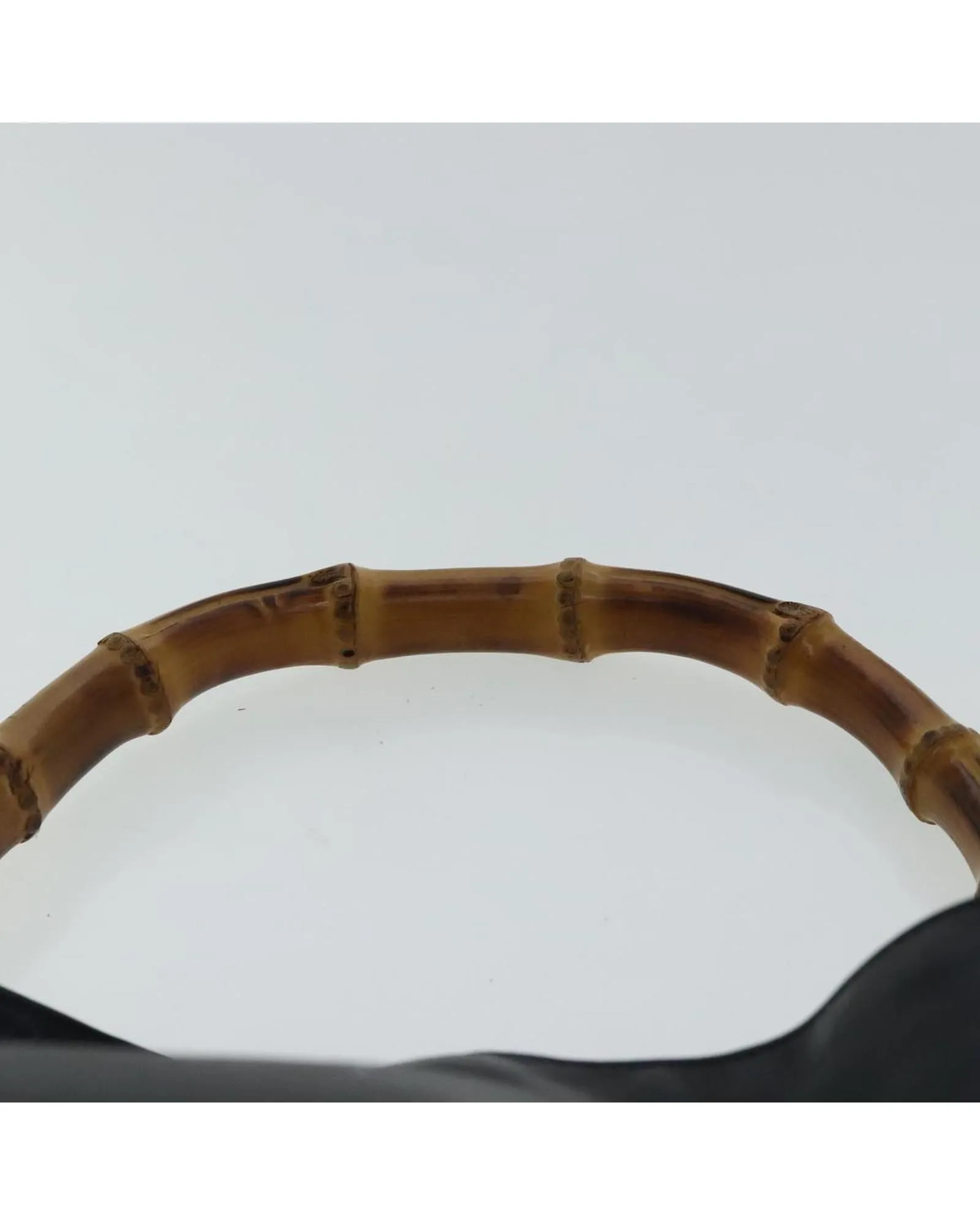 Bamboo Leather 2-Way Hand Bag with Shoulder Strap