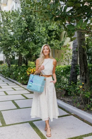 Bamboo Preppy Tile Sky Citron Tote