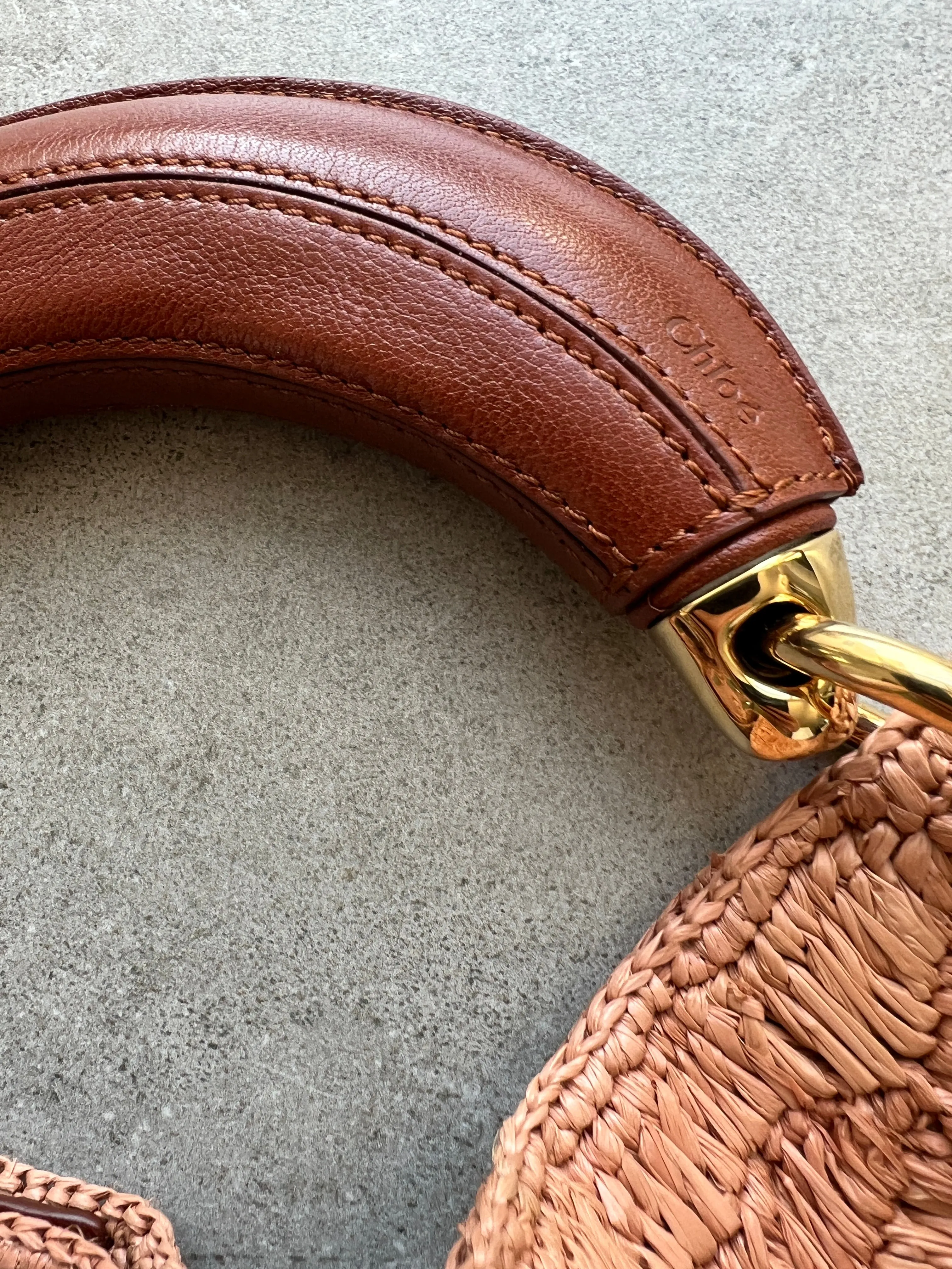 Banana Raffia Hobo, Beige