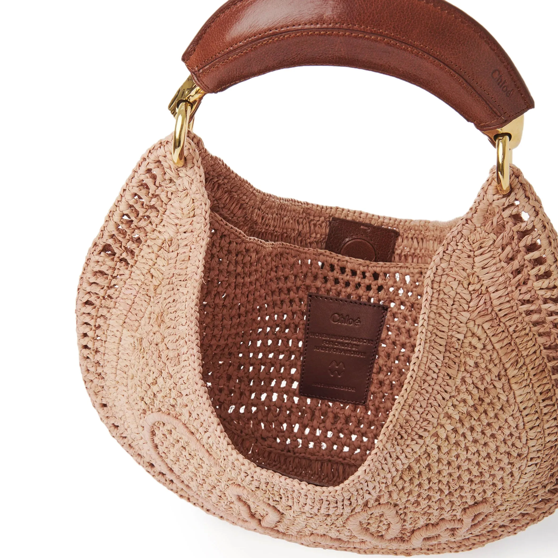 Banana Raffia Hobo, Beige