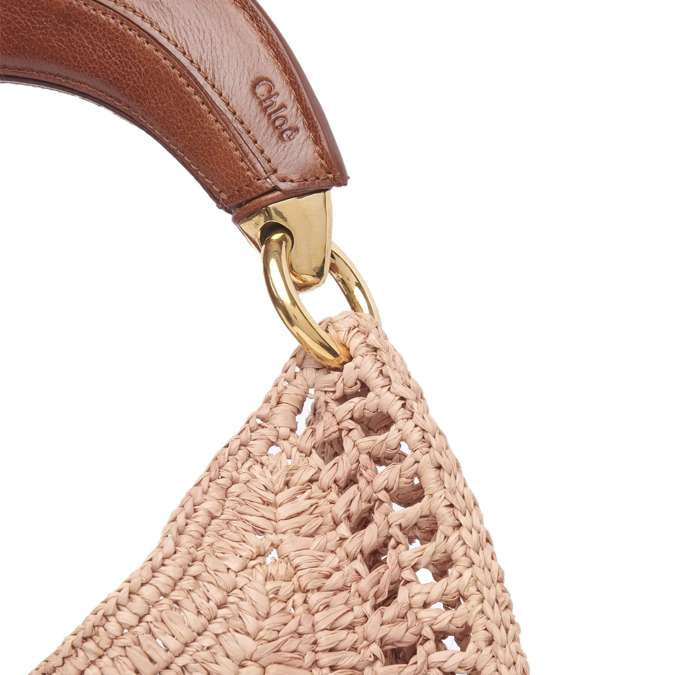 Banana Raffia Hobo, Beige