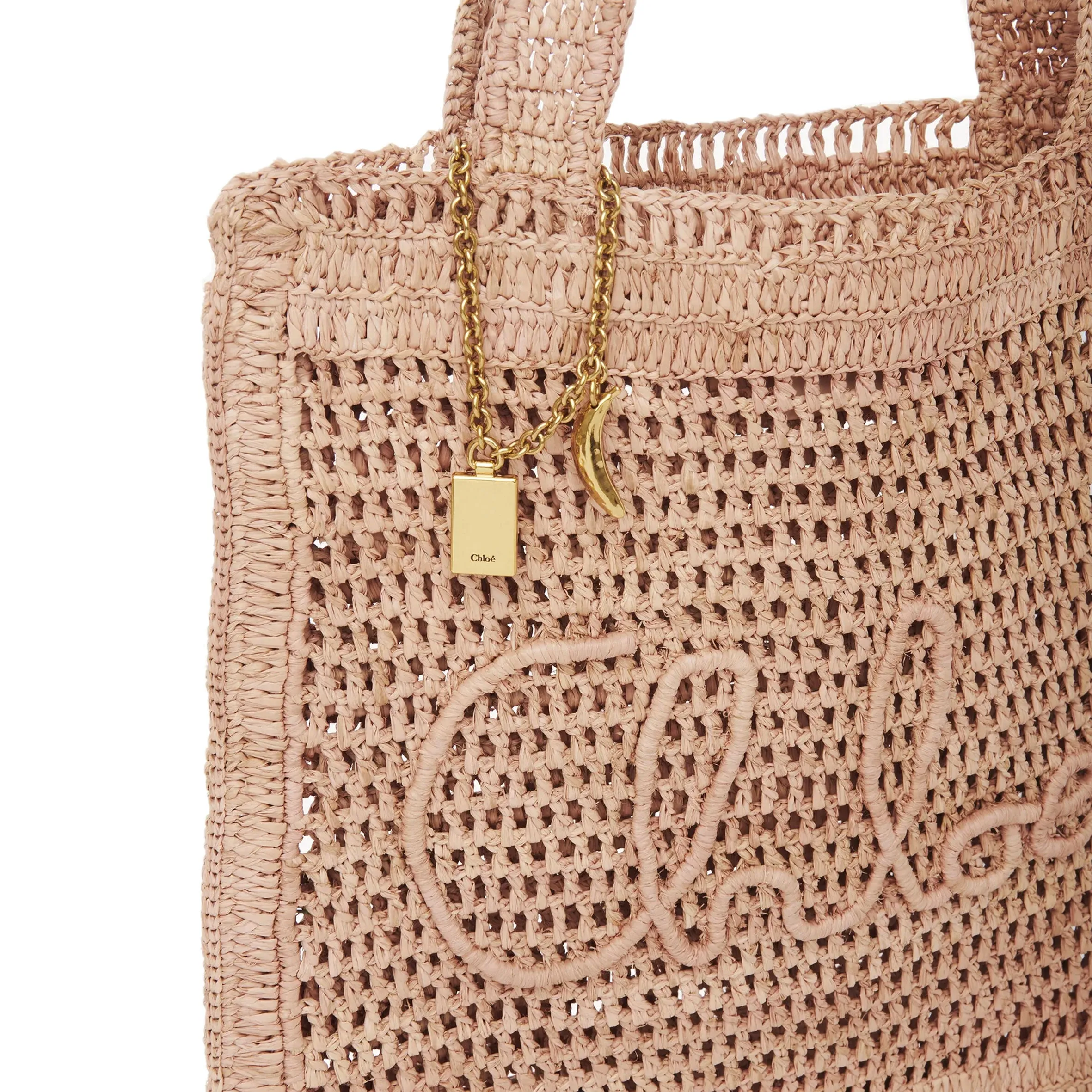 Banana Raffia Tote, Beige