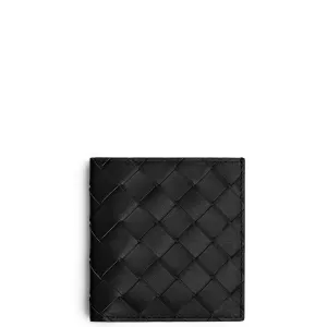 Bi-Fold Wallet Slim Intrecciato, Black