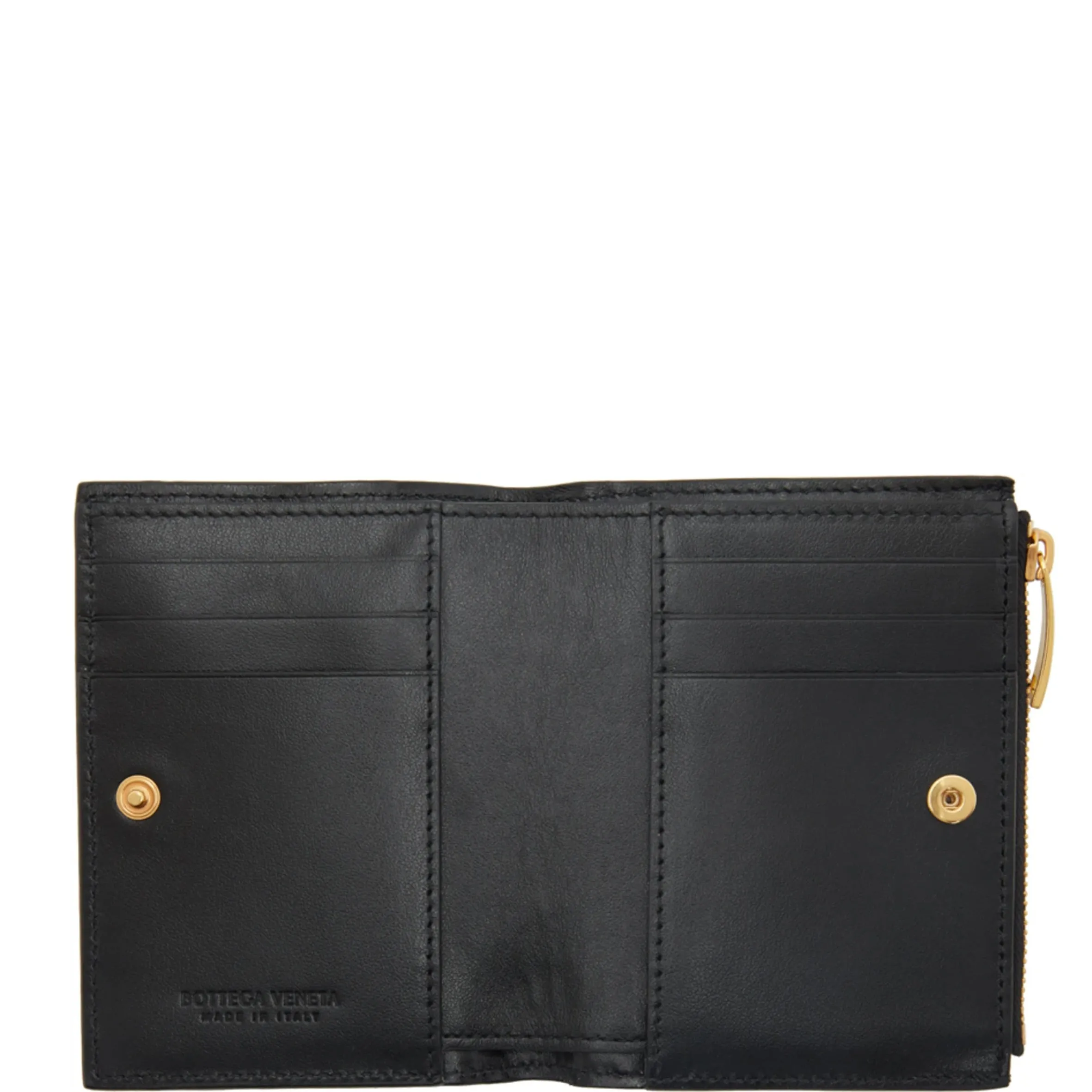 Bi-Fold Zip Wallet , Black (G)