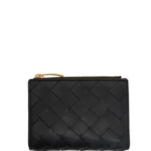 Bi-Fold Zip Wallet , Black (G)