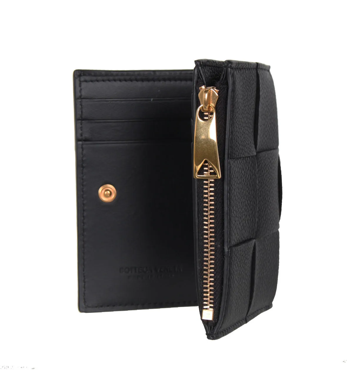 Bi-Fold Zip Wallet Cassette, Black (G)