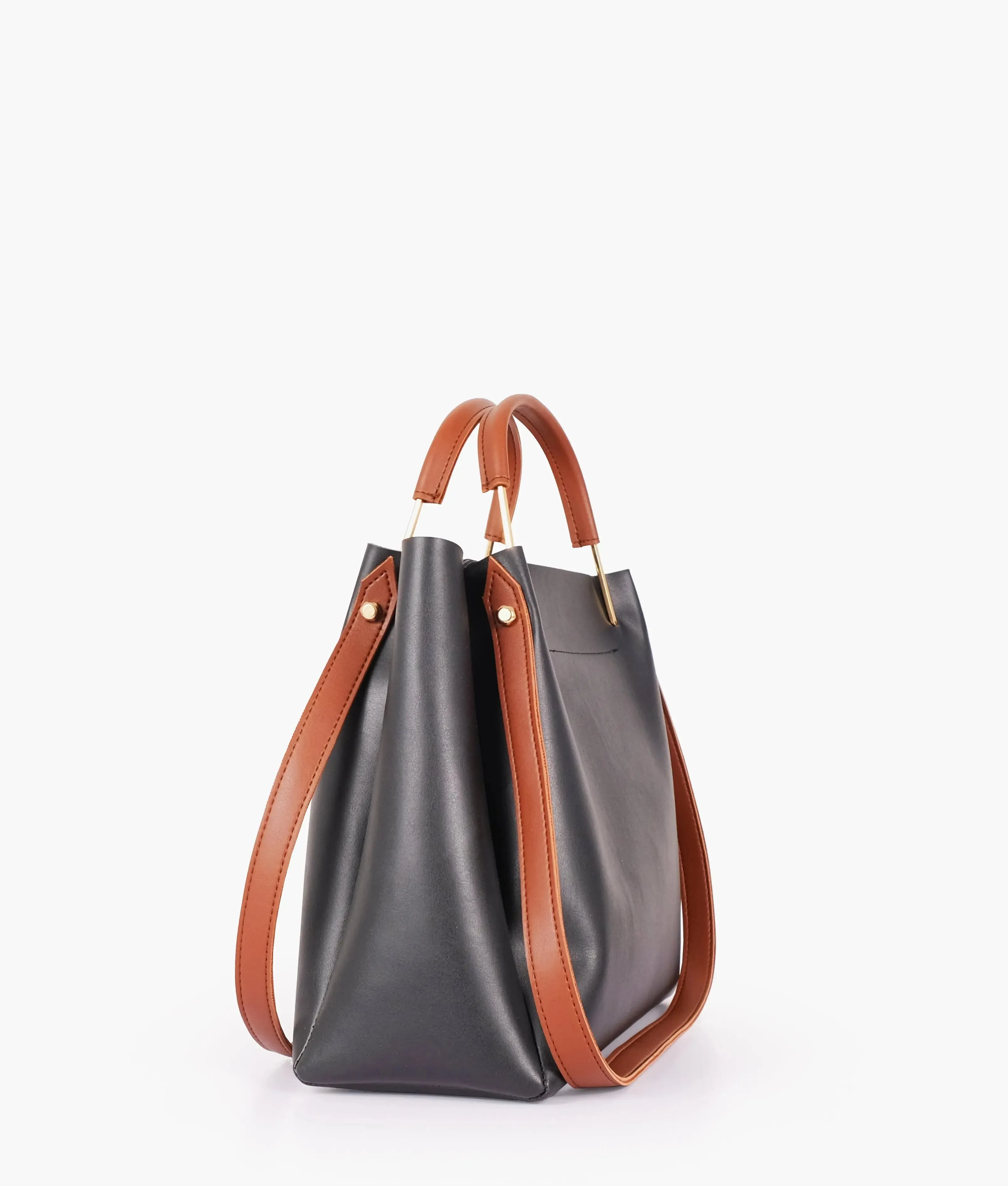 Black 2 in 1 Ladies Tote Bag 8850-12