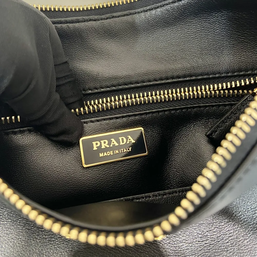 Black Aime Large Leather Shoulder Bag for Women