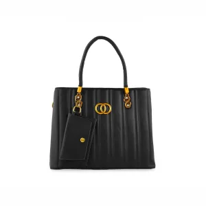 Black Formal Hand Bag For Ladies P36152