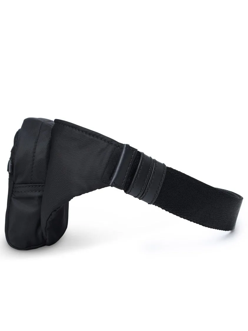 Black Nylon Belt Bag