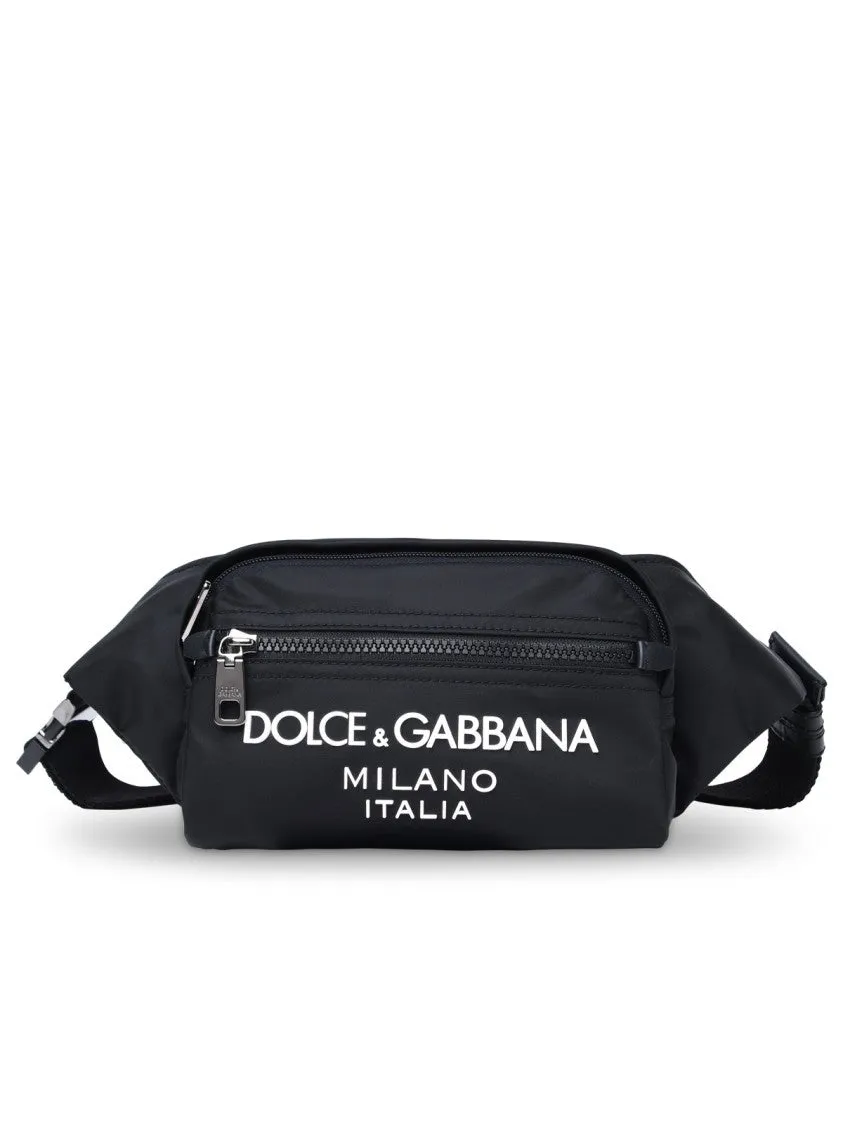 Black Nylon Belt Bag