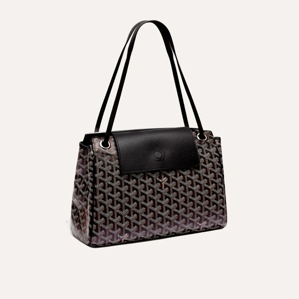 Black Rouette Souple Bag Leather Shoulder Bag for Women