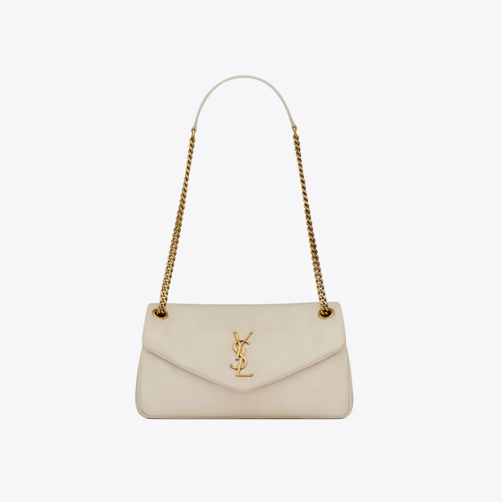 Blanc Vintage Calypso In Plunged Lambskin Leather Shoulder Bag for Women