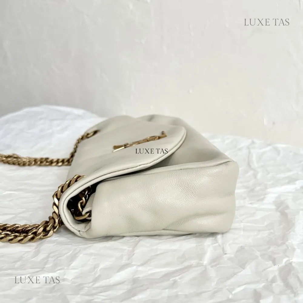 Blanc Vintage Calypso In Plunged Lambskin Leather Shoulder Bag for Women