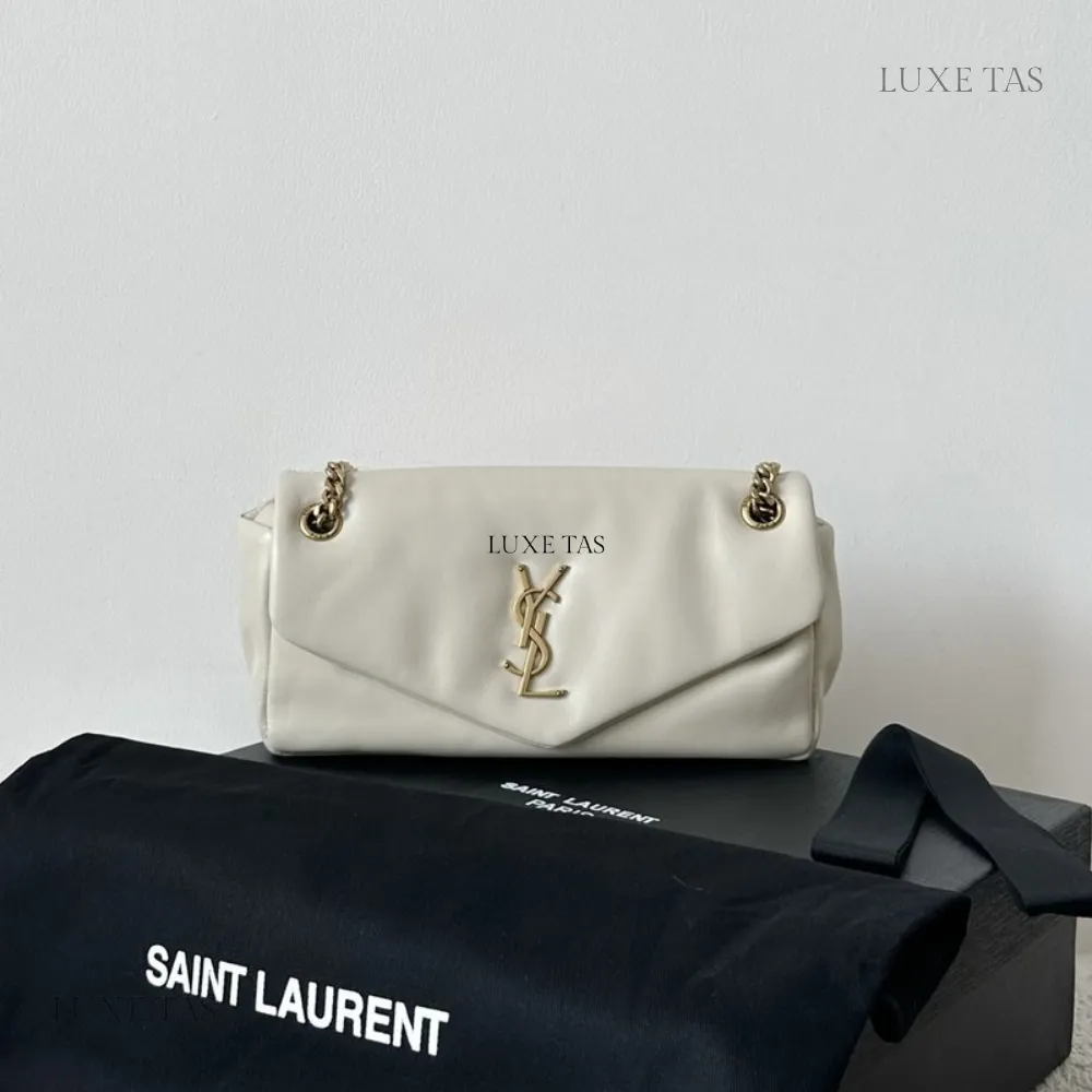 Blanc Vintage Calypso In Plunged Lambskin Leather Shoulder Bag for Women