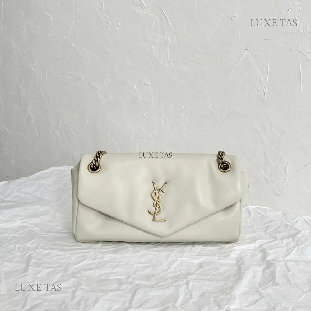 Blanc Vintage Calypso In Plunged Lambskin Leather Shoulder Bag for Women