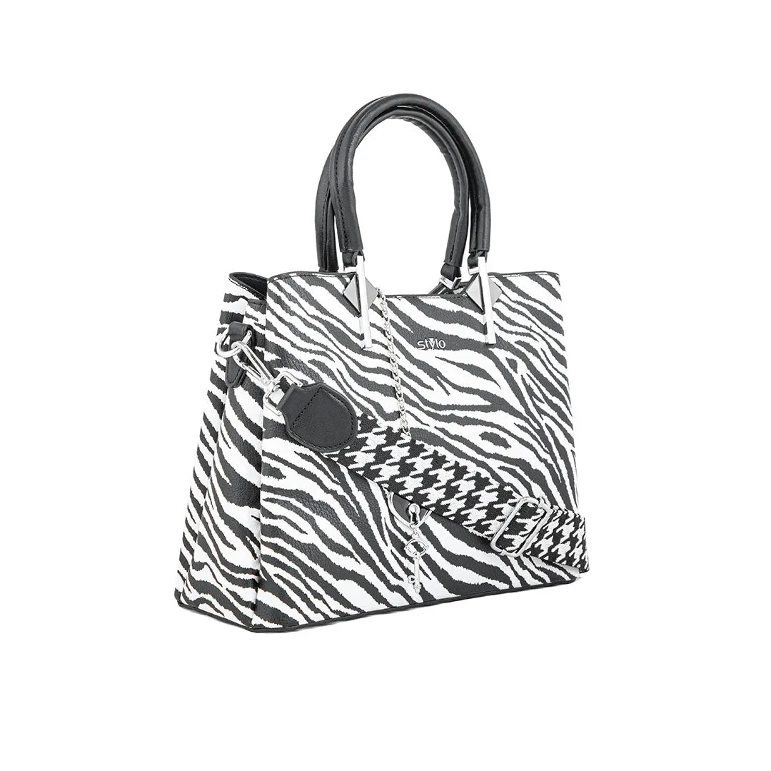 Blkwht Formal Hand Bag P36288