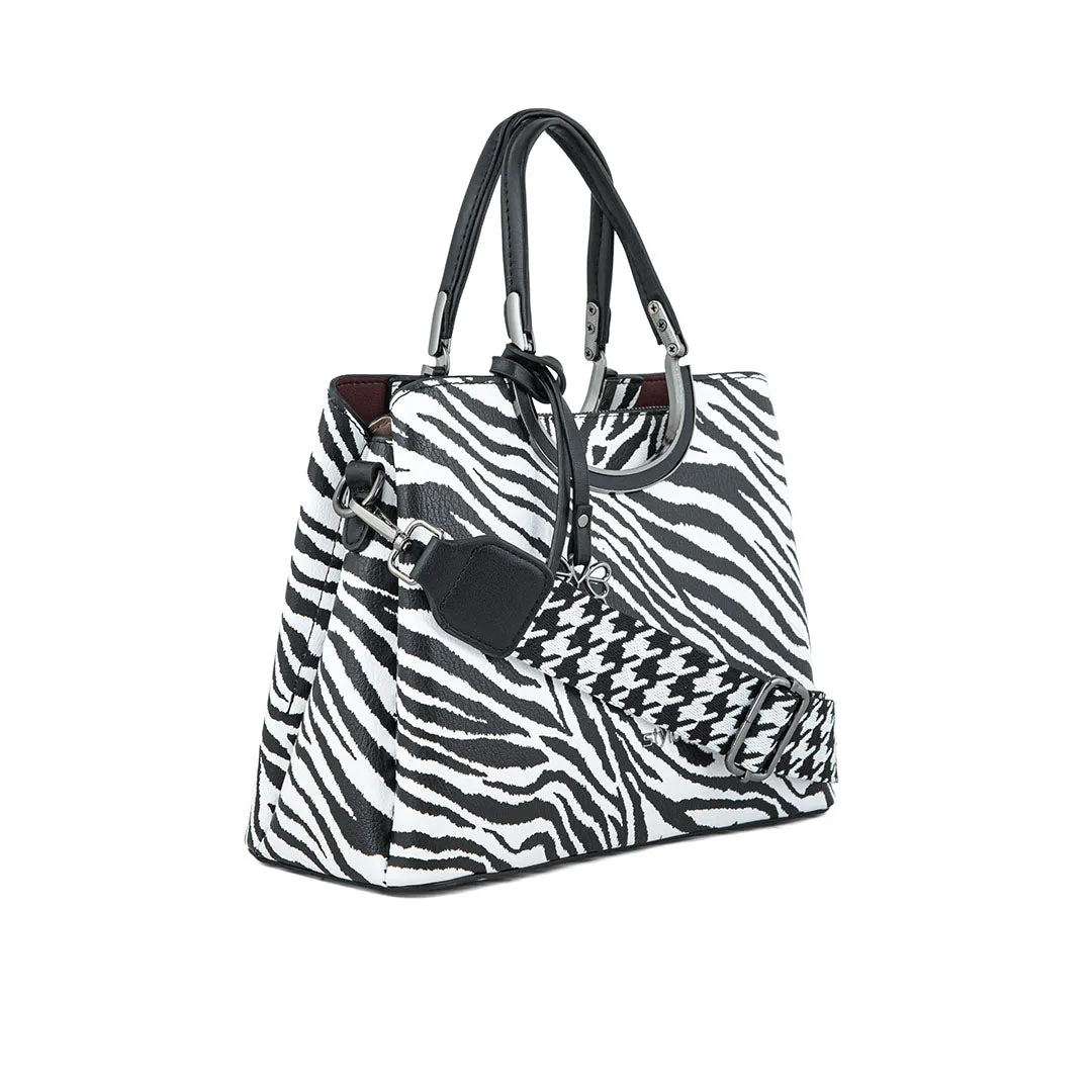 Blkwht Formal Hand Bag P36292
