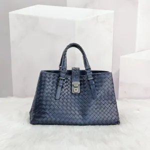 Bottega Veneta Intrecciato Small Roma Tote - Blue Totes B22-26