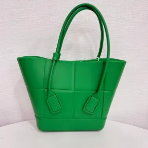 Bottega Veneta Preloved Arco Rubber Shoulder Bag Green
