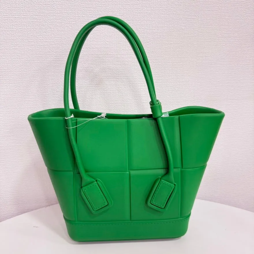 Bottega Veneta Preloved Arco Rubber Shoulder Bag Green