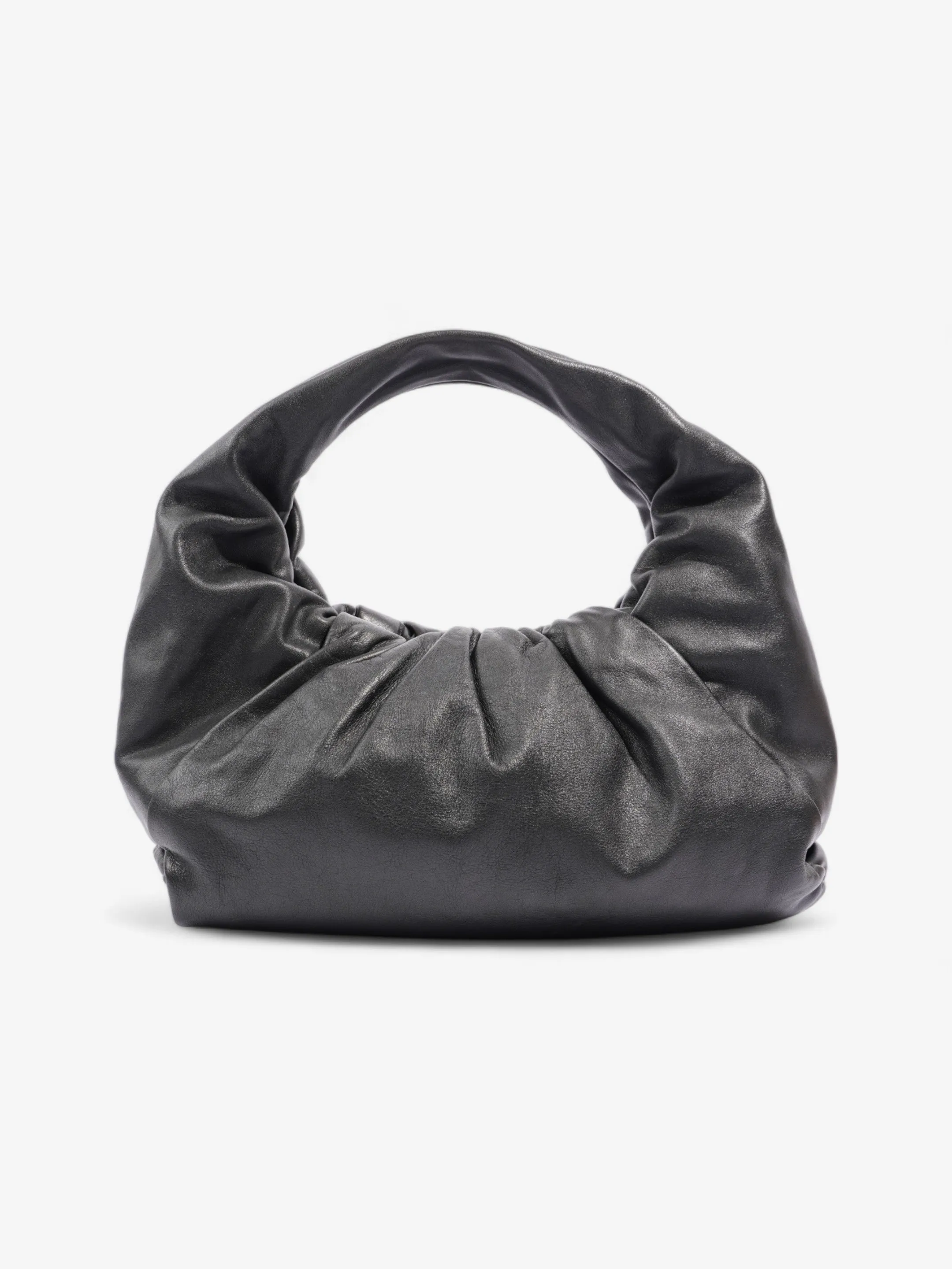 Bottega Veneta Shoulder Pouch Black Leather Medium