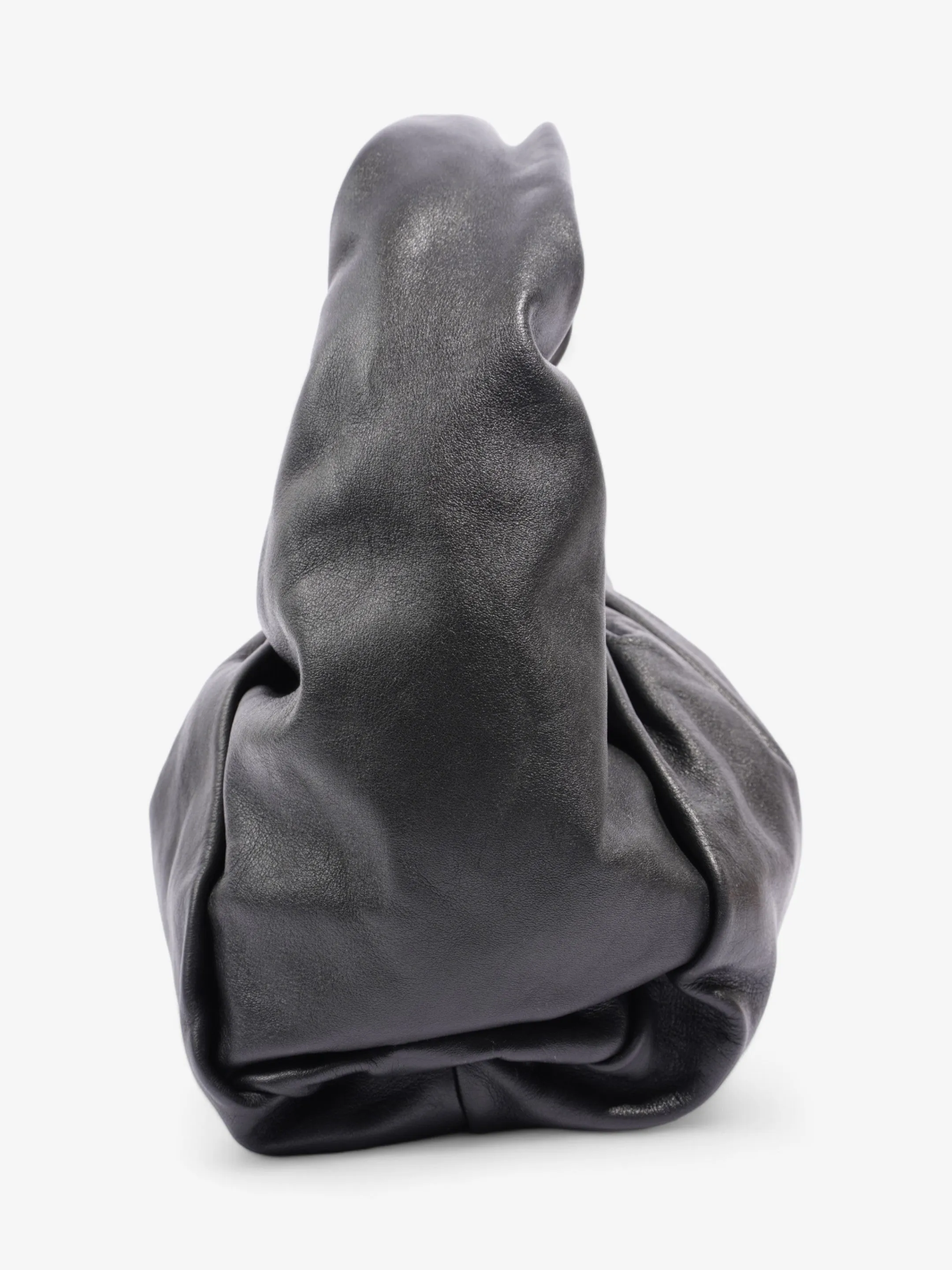 Bottega Veneta Shoulder Pouch Black Leather Medium