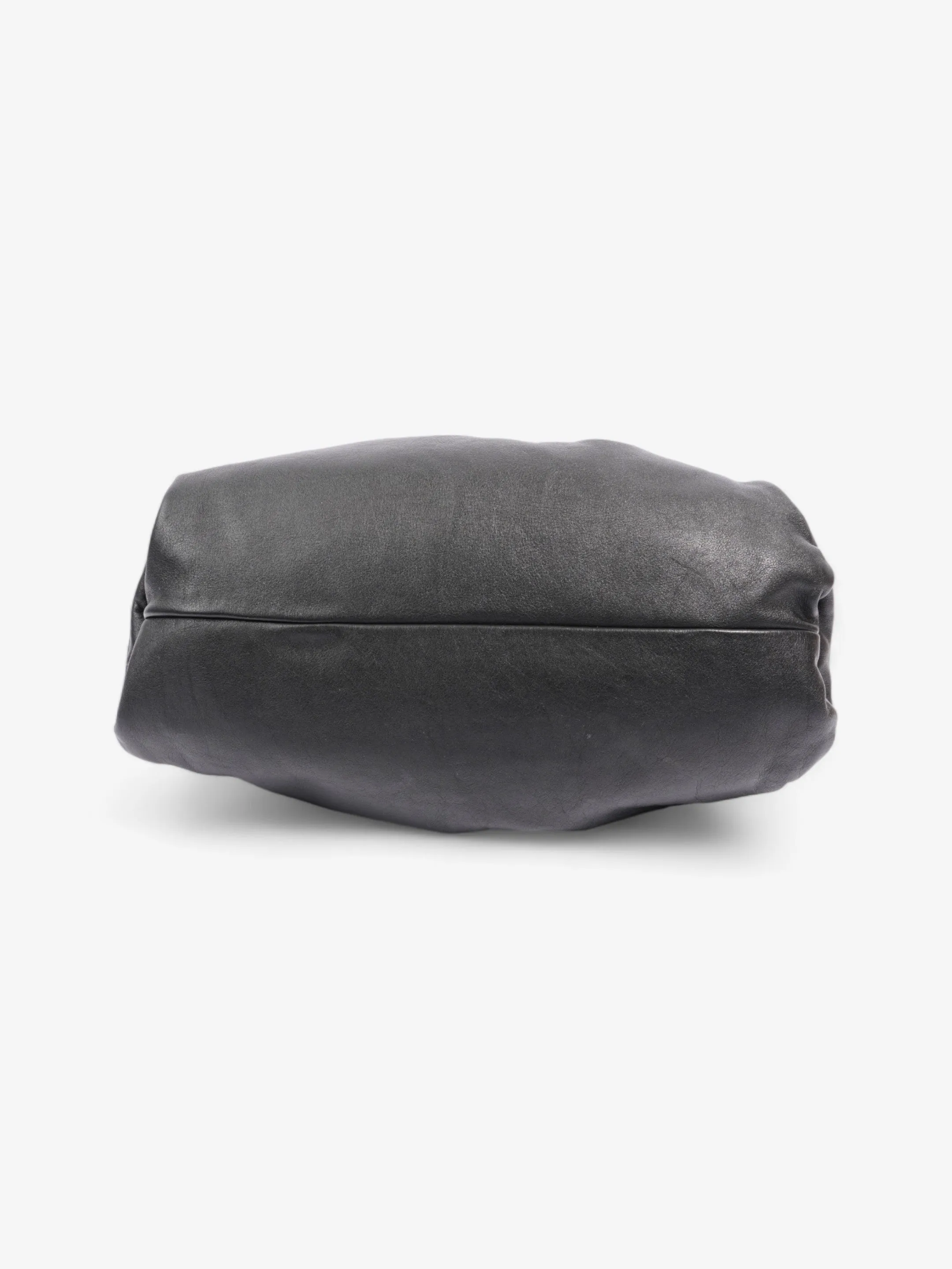 Bottega Veneta Shoulder Pouch Black Leather Medium