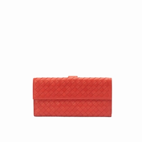 Bottega Veneta Intrecciato Weave Leather Continental Wallet