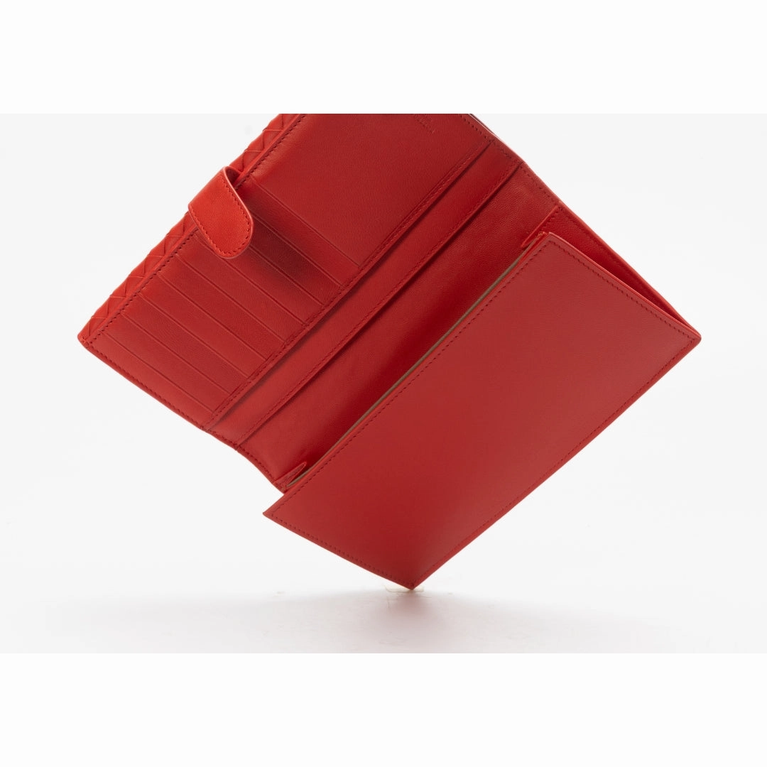 Bottega Veneta Intrecciato Weave Leather Continental Wallet