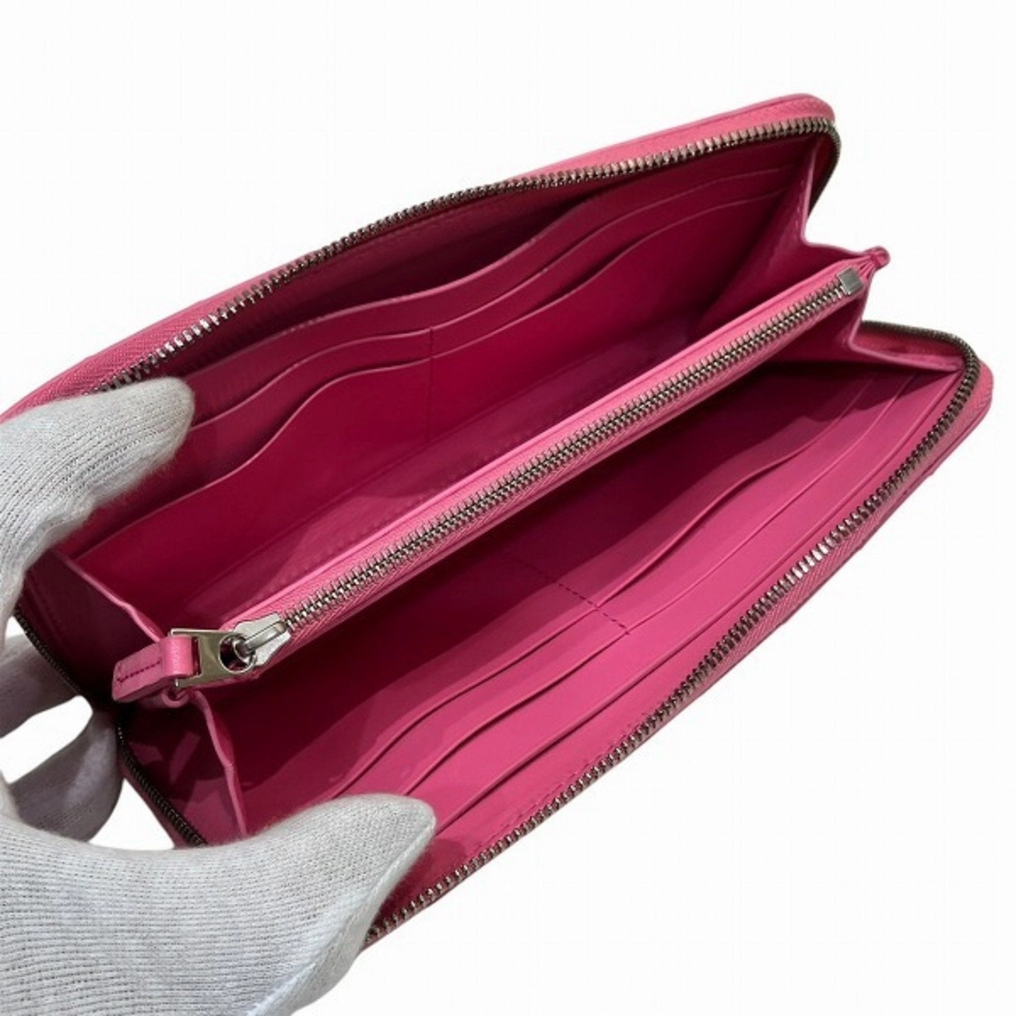 Bottega Veneta Leather Long Wallet (Bi-Fold) (Pre-Owned)