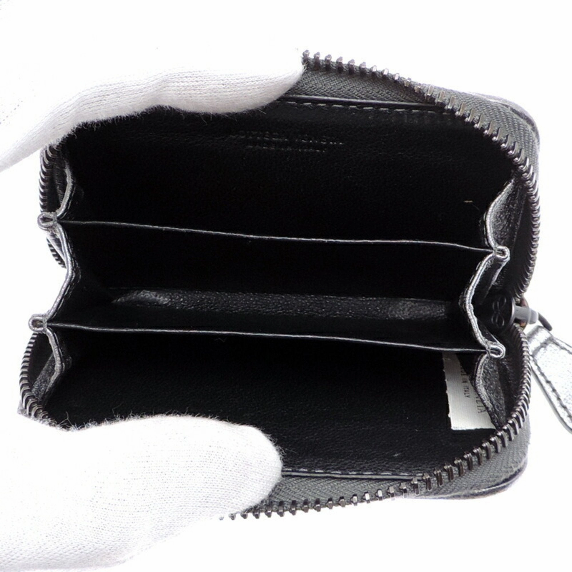 Bottega Veneta Metallic Leather Coin Purse/Coin Case (Pre-Owned)