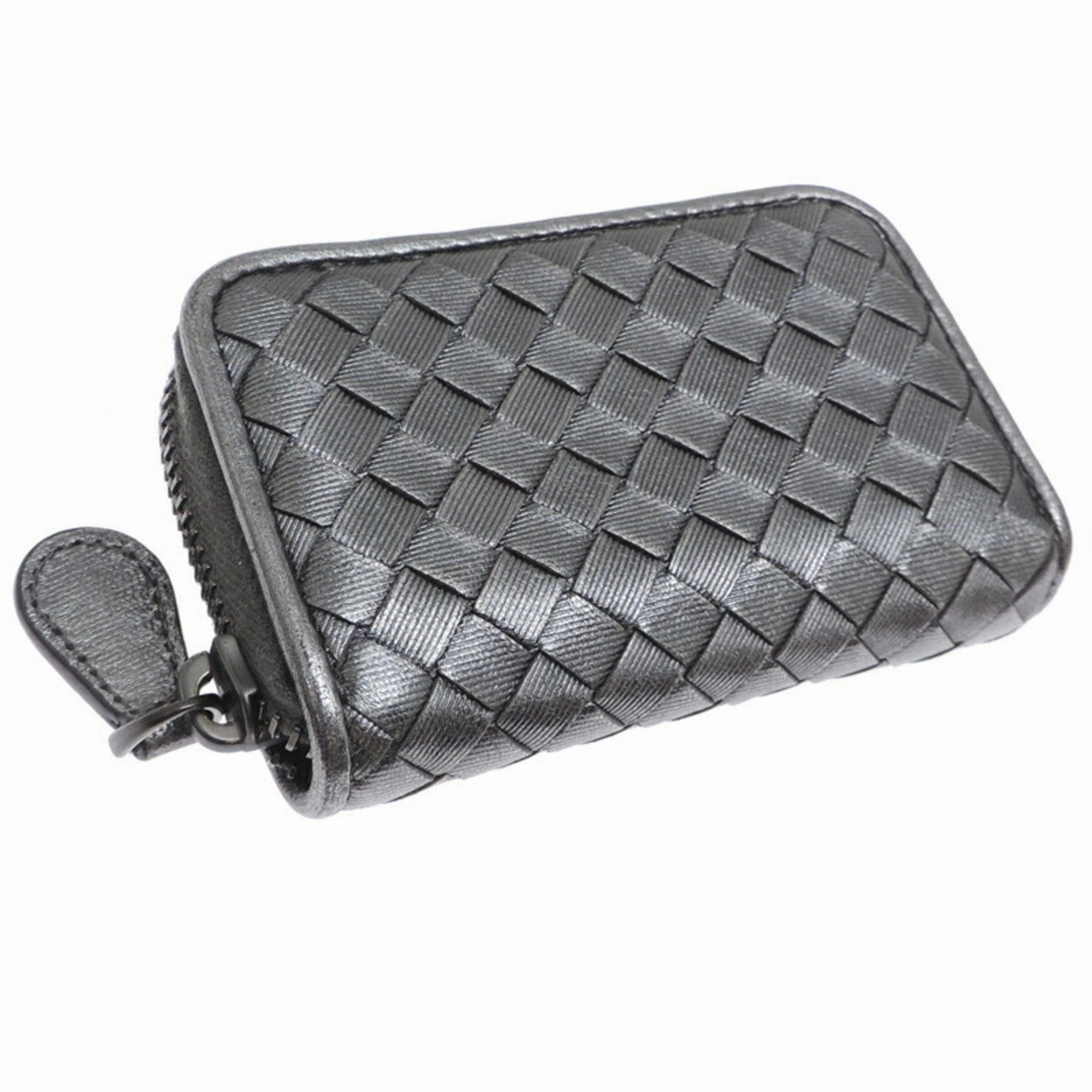 Bottega Veneta Metallic Leather Coin Purse/Coin Case (Pre-Owned)