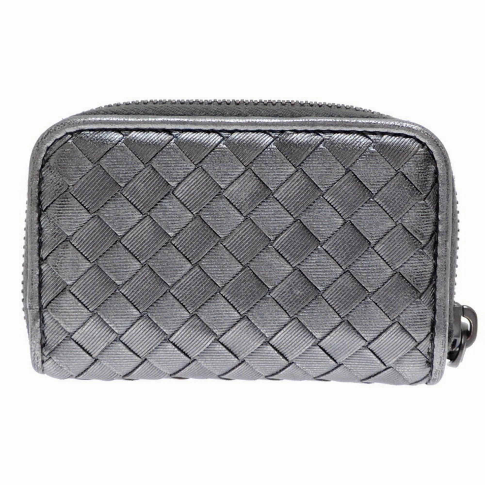 Bottega Veneta Metallic Leather Coin Purse/Coin Case (Pre-Owned)