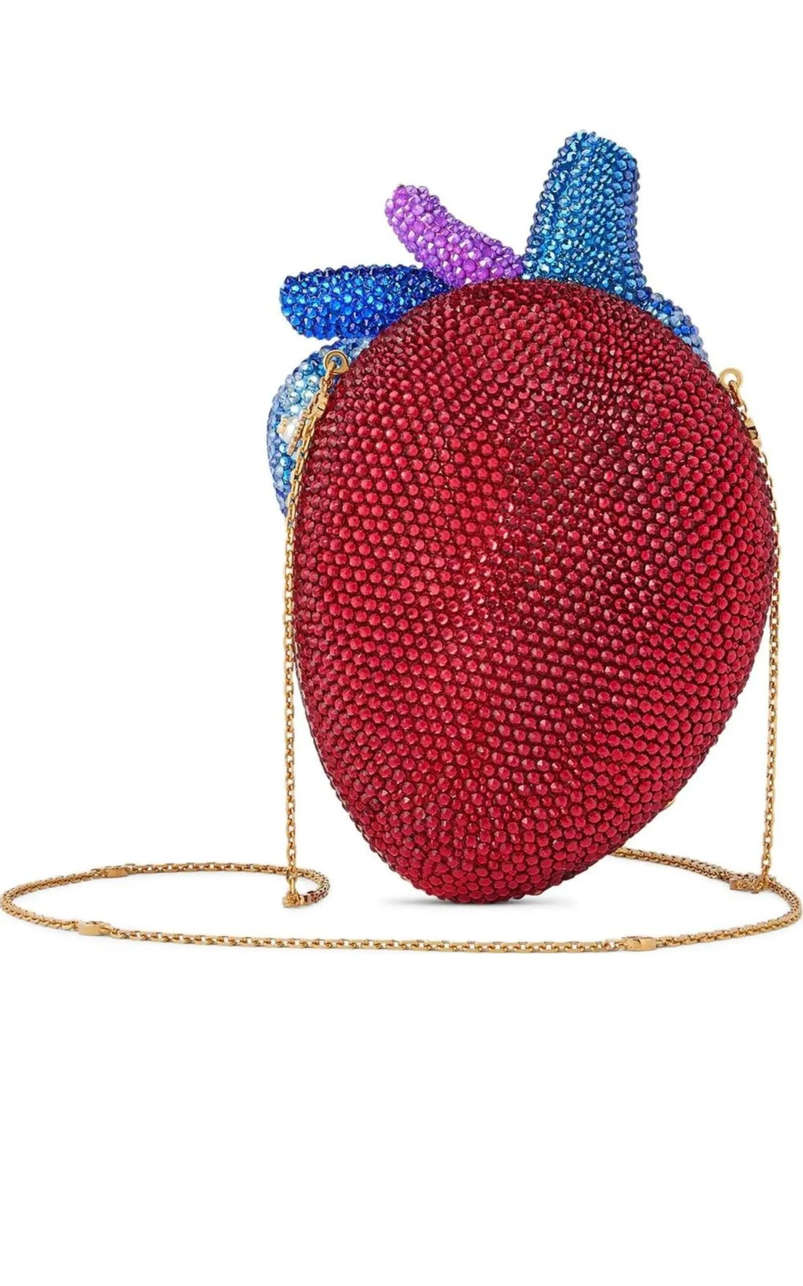 Broadway Heart Crystal-Embellished Clutch Bag