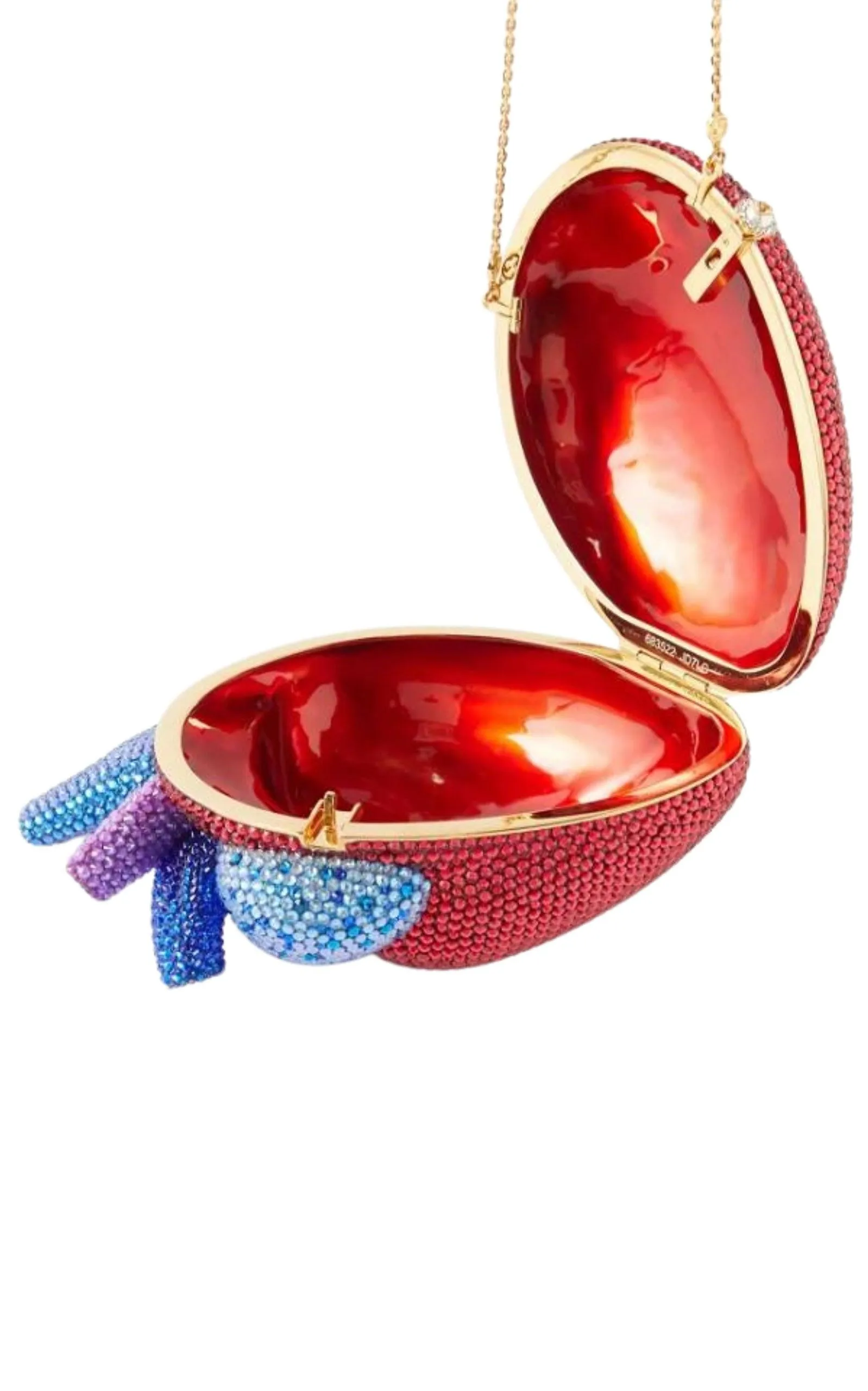 Broadway Heart Crystal-Embellished Clutch Bag
