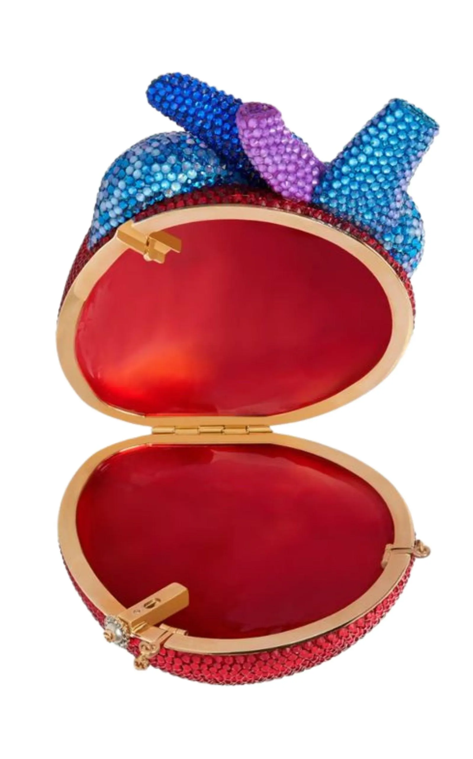 Broadway Heart Crystal-Embellished Clutch Bag