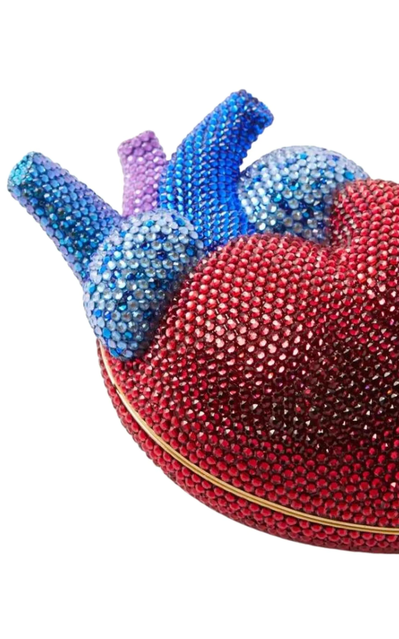 Broadway Heart Crystal-Embellished Clutch Bag