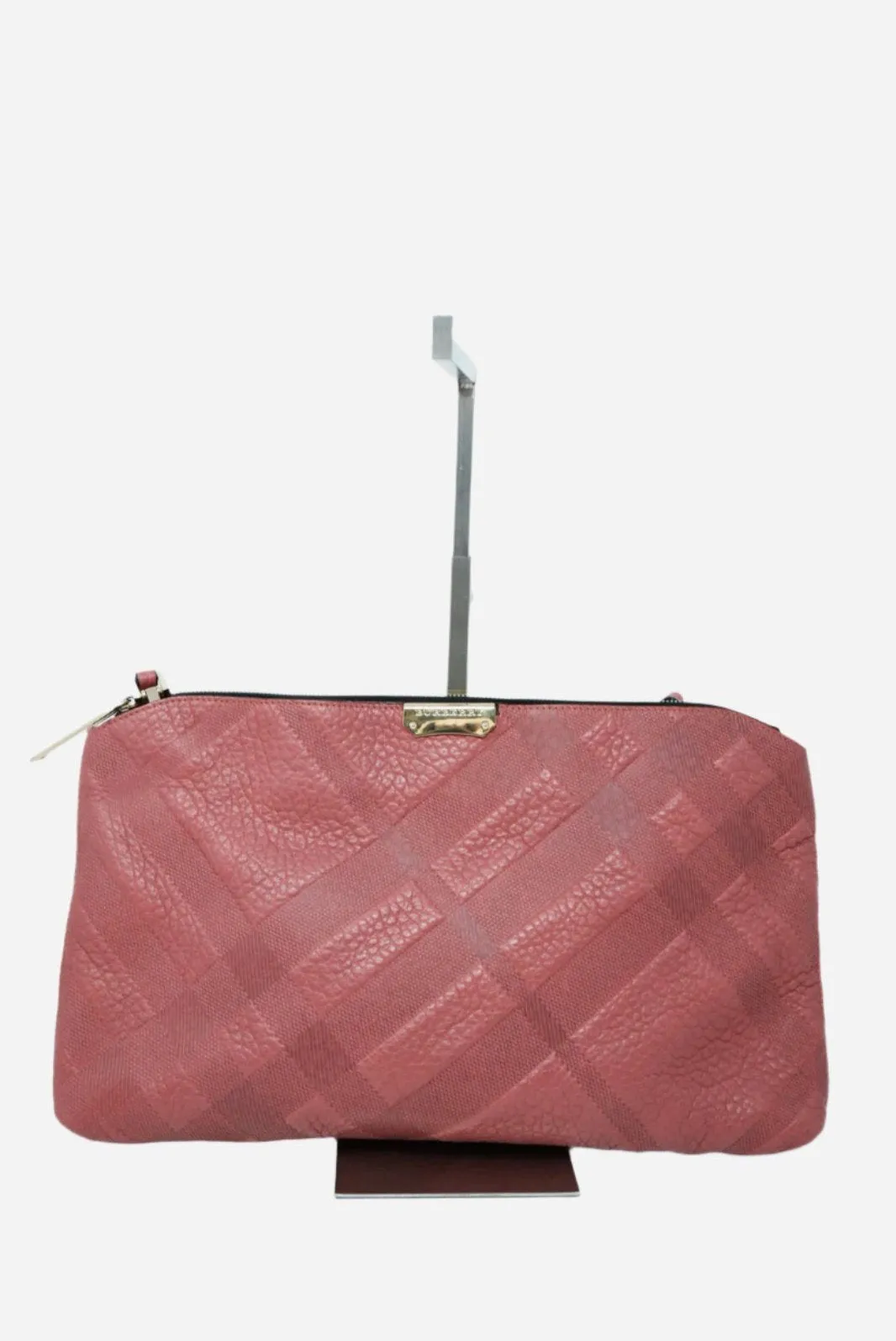 Burberry Purple Leather Shoulder Bag