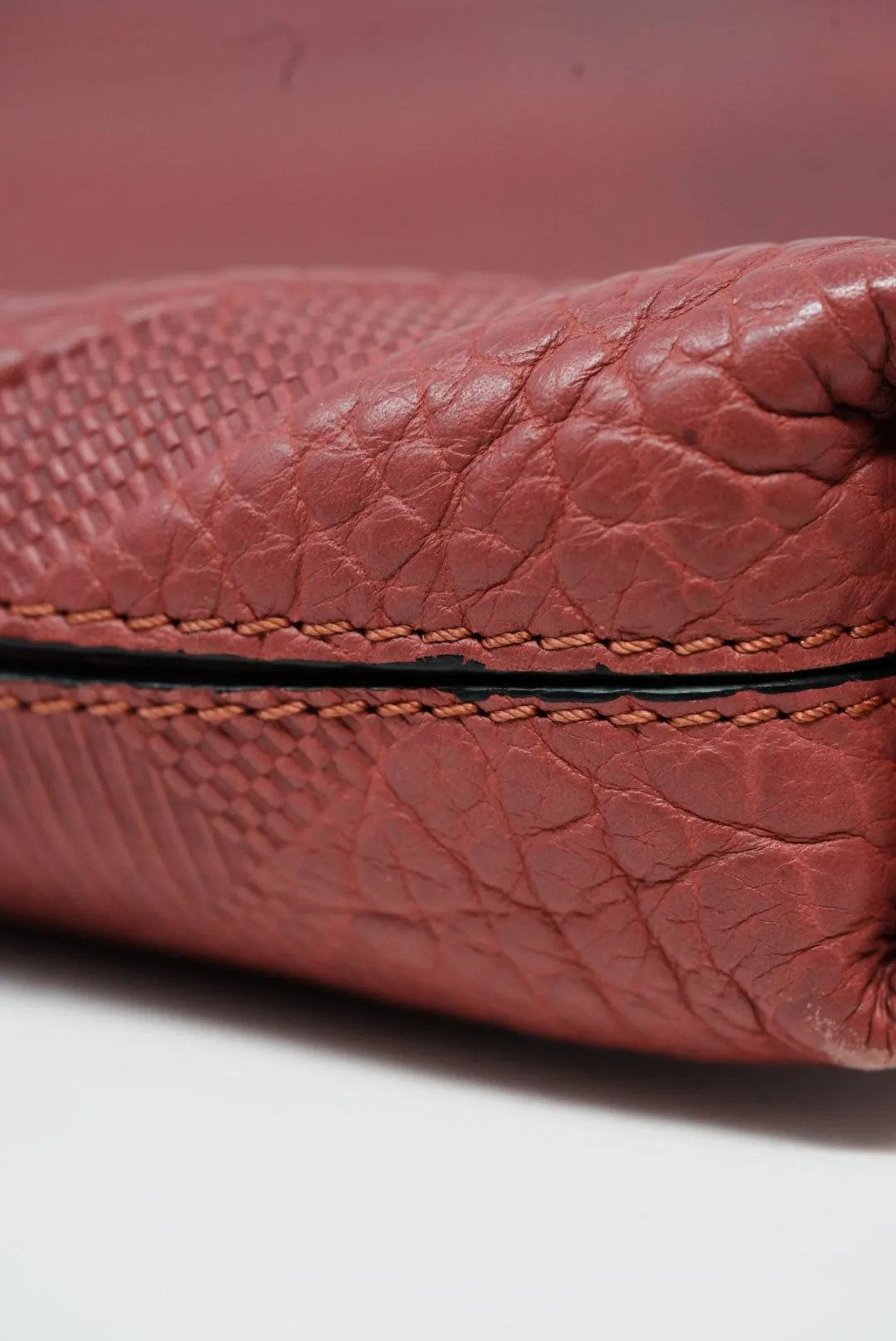 Burberry Purple Leather Shoulder Bag